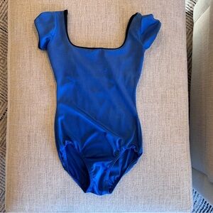 Body Wrappers Dancewear Leotard Royal Blue w/ Black Trim Adult Small